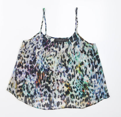 Womens UK Size 8 Topshop Multicoloured Basic Tank