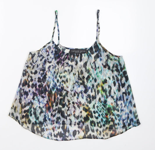 Womens UK Size 8 Topshop Multicoloured Basic Tank