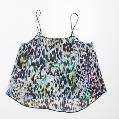 Womens UK Size 8 Topshop Multicoloured Basic Tank