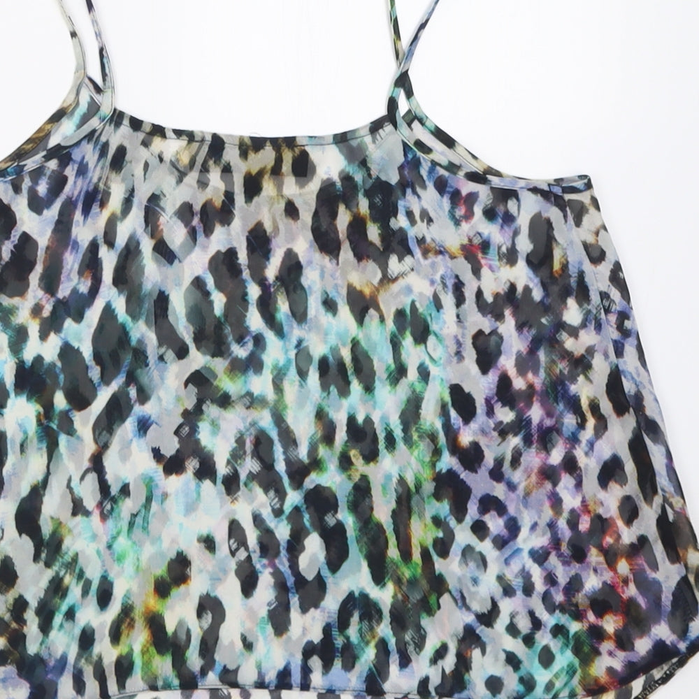 Womens UK Size 8 Topshop Multicoloured Basic Tank