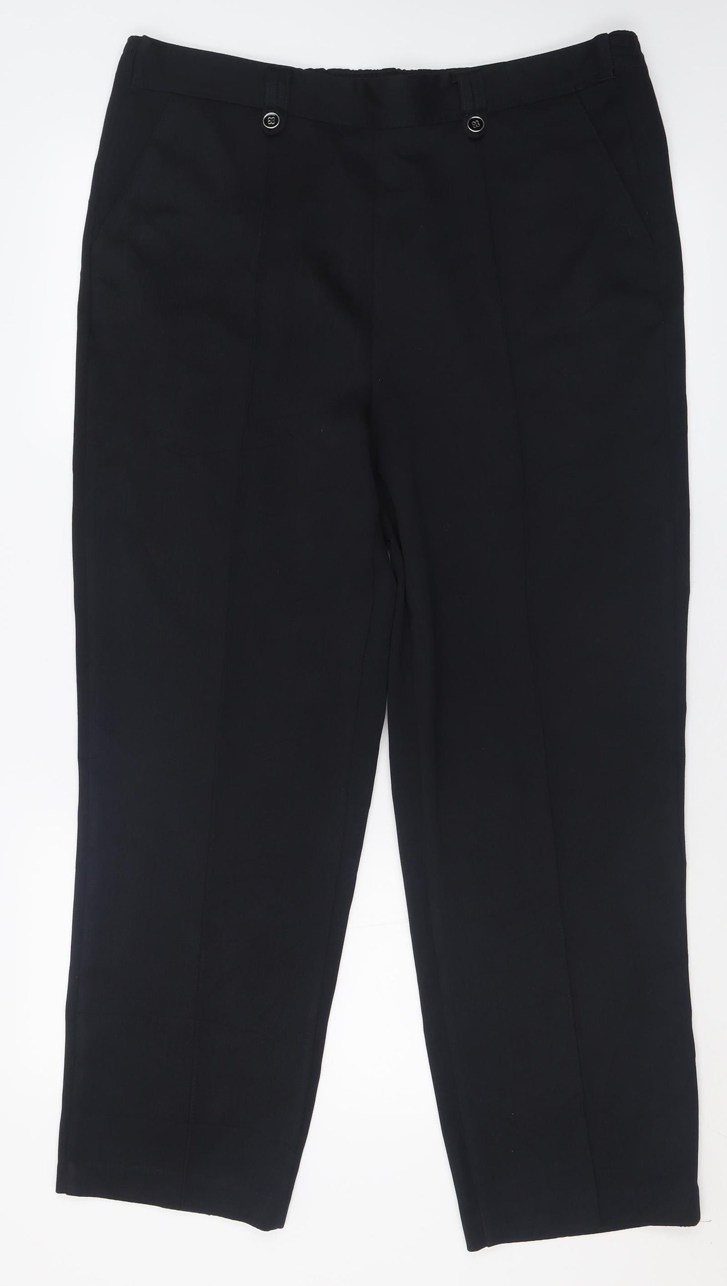 Bm collection Womens Black  Polyester Trousers  Size 14 L29 in Regular