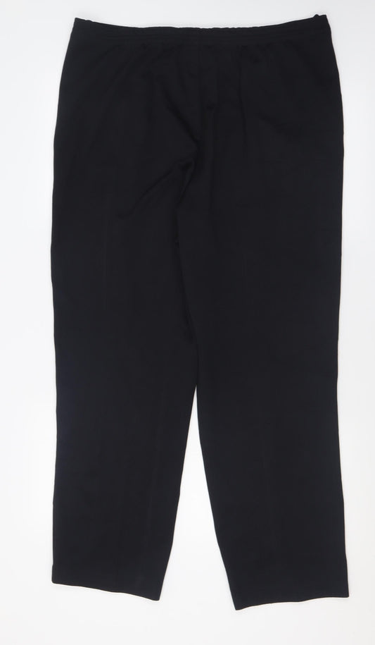 Bm collection Womens Black  Polyester Trousers  Size 14 L29 in Regular