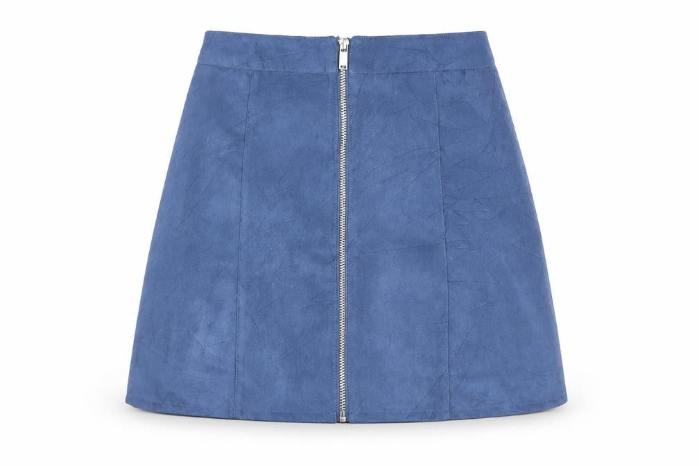 Womens UK Size 8 H&M A-Line Velour Skirt