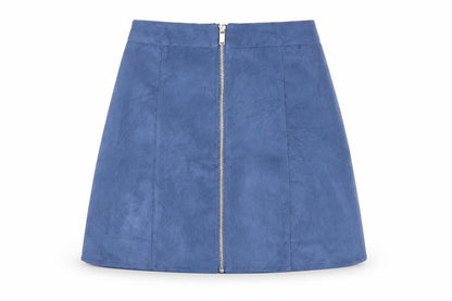 Womens UK Size 8 H&M A-Line Velour Skirt
