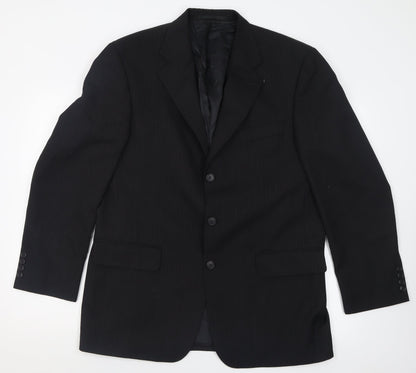 Mens UK Size 36 Baumer Regular Black Suit Jacket