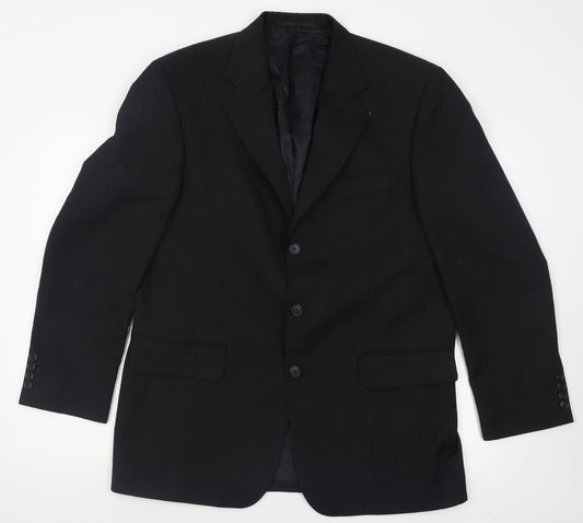 Mens UK Size 36 Baumer Regular Black Suit Jacket