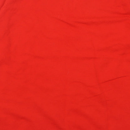 F&F Womens Red Crew Neck  Viscose Pullover Jumper Size 12