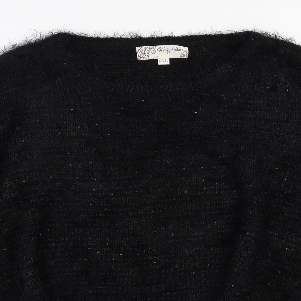 Womens UK Size M Vouley Vous Black Pullover Jumper