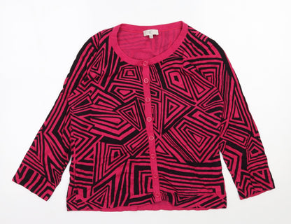 Womens UK Size M CC Pink Cardigan Jumper