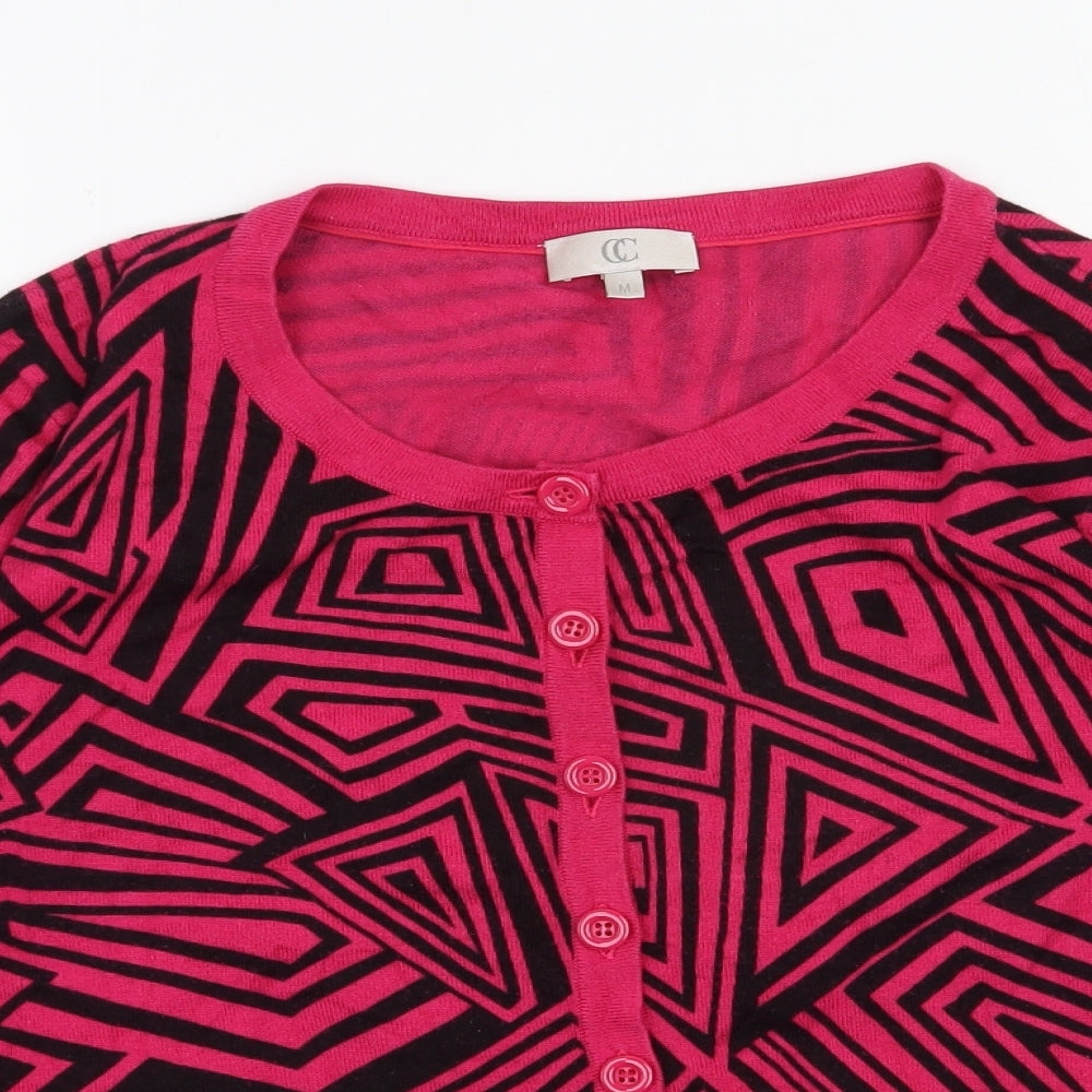 Womens UK Size M CC Pink Cardigan Jumper