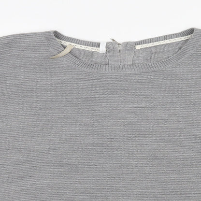 Anthology Womens Grey Scoop Neck  Acrylic Pullover Jumper Size 20