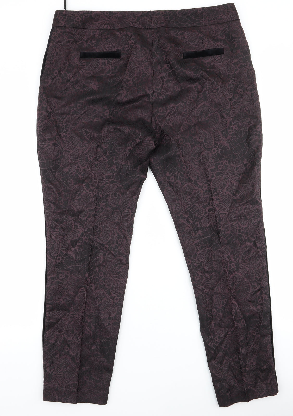 Womens UK Size 14 Per Una Regular Fit Dress Pants Brown Trousers