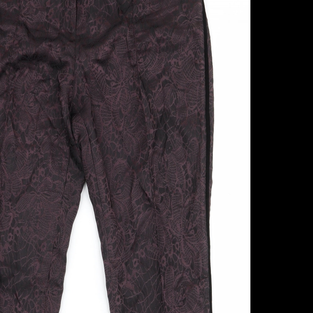 Womens UK Size 14 Per Una Regular Fit Dress Pants Brown Trousers