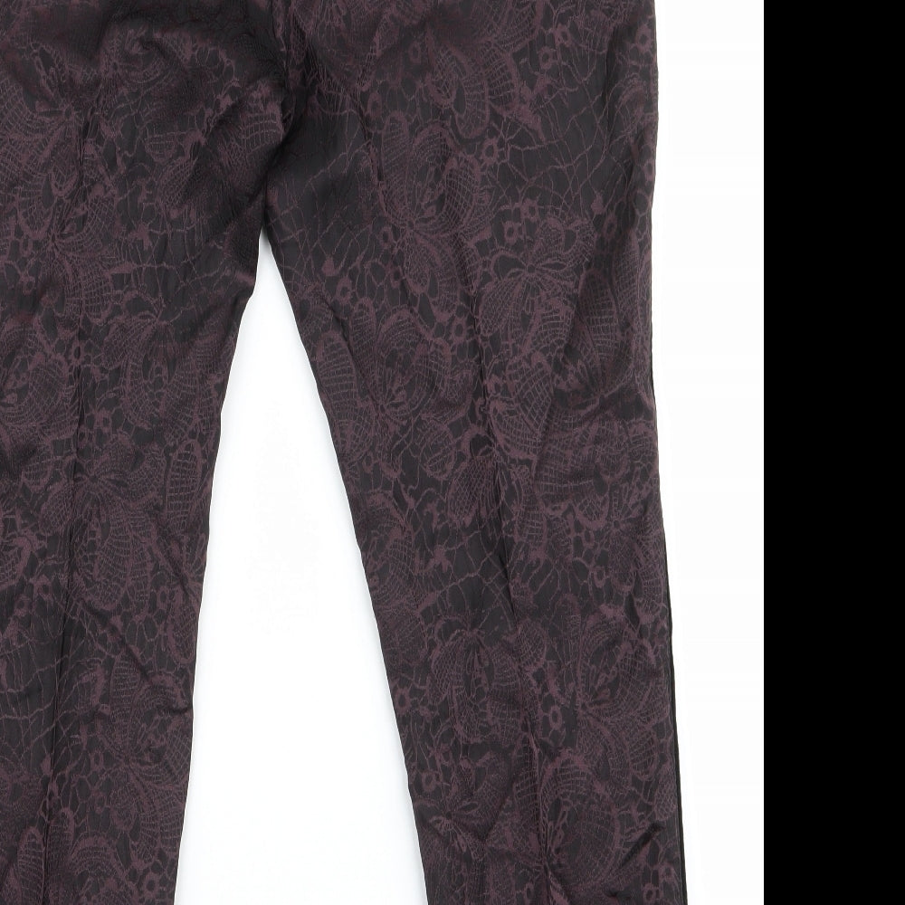Womens UK Size 14 Per Una Regular Fit Dress Pants Brown Trousers