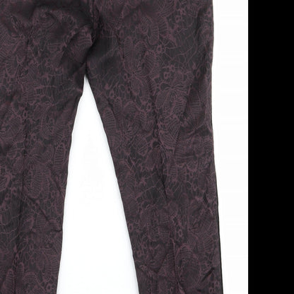 Womens UK Size 14 Per Una Regular Fit Dress Pants Brown Trousers