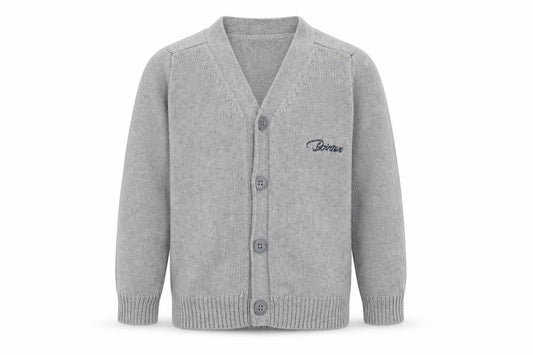 Pointer Boys Grey V-Neck  Polyester Cardigan Jumper Size 2 Years  Button