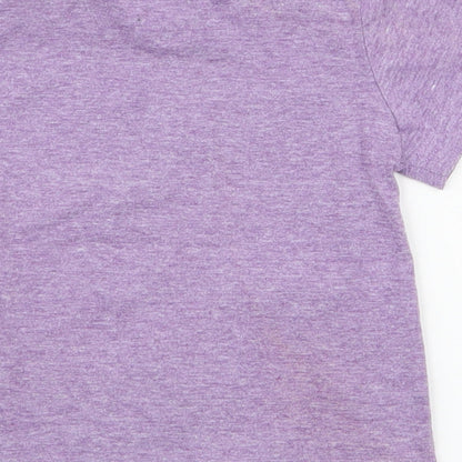 Chicco Boys Purple  Cotton Jersey T-Shirt Size 12 Months Round Neck Pullover - Tiger