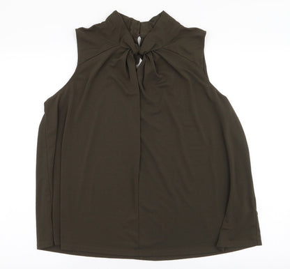 Womens UK Size XL H&M Green Basic Blouse