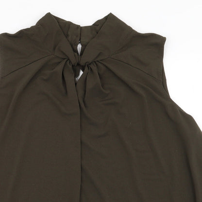 Womens UK Size XL H&M Green Basic Blouse