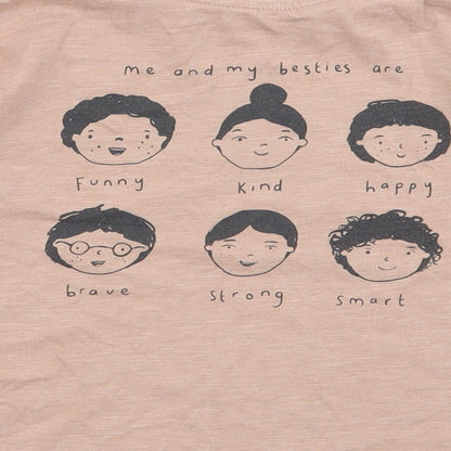 George Boys Beige  Polyester Jersey T-Shirt Size 2-3 Years Round Neck Pullover - Friends