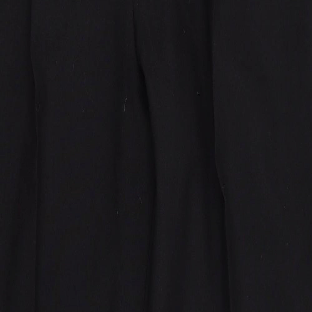 Preworn Womens Black  Polyester Trousers  Size 20 L32 in Regular Zip