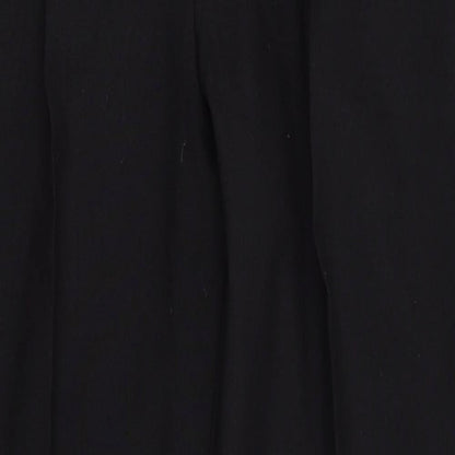 Preworn Womens Black  Polyester Trousers  Size 20 L32 in Regular Zip