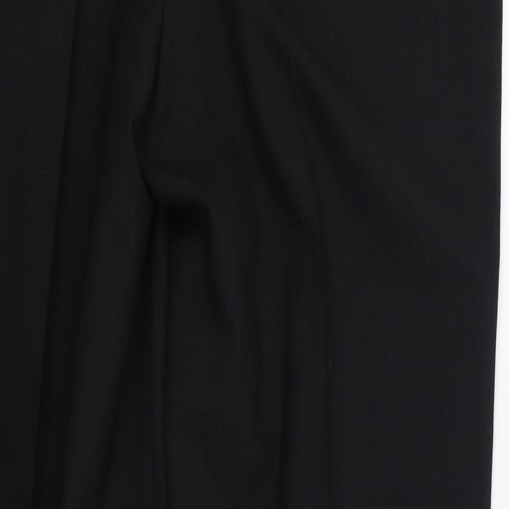 Preworn Womens Black  Polyester Trousers  Size 20 L32 in Regular Zip