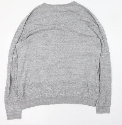 Matalan Mens Grey V-Neck  Cotton Pullover Jumper Size L