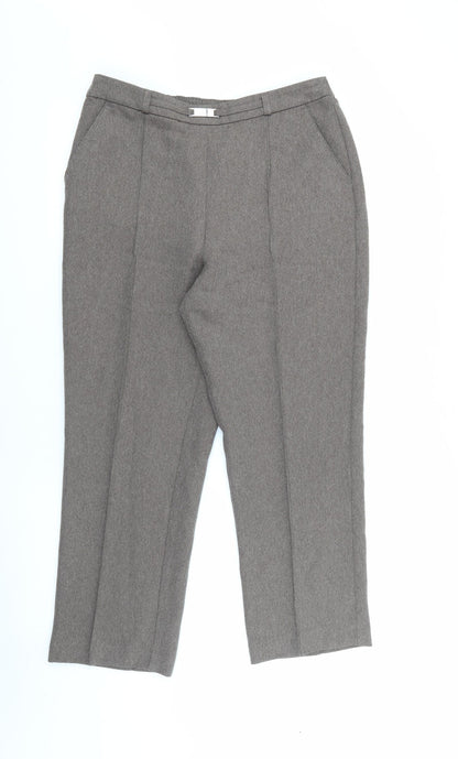 Hponor Milburn Womens Brown  Polyester Carrot Trousers Size 12 L24 in Regular