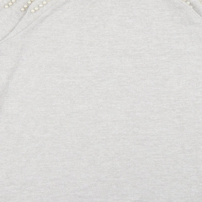 Geaorge Womens Grey Crew Neck  Viscose Pullover Jumper Size M