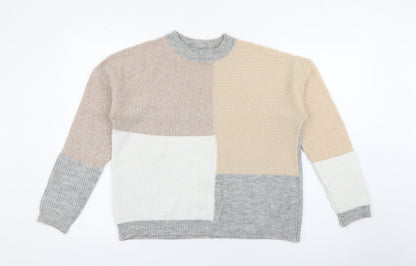 Womens UK Size S New Look Beige Pullover Jumper