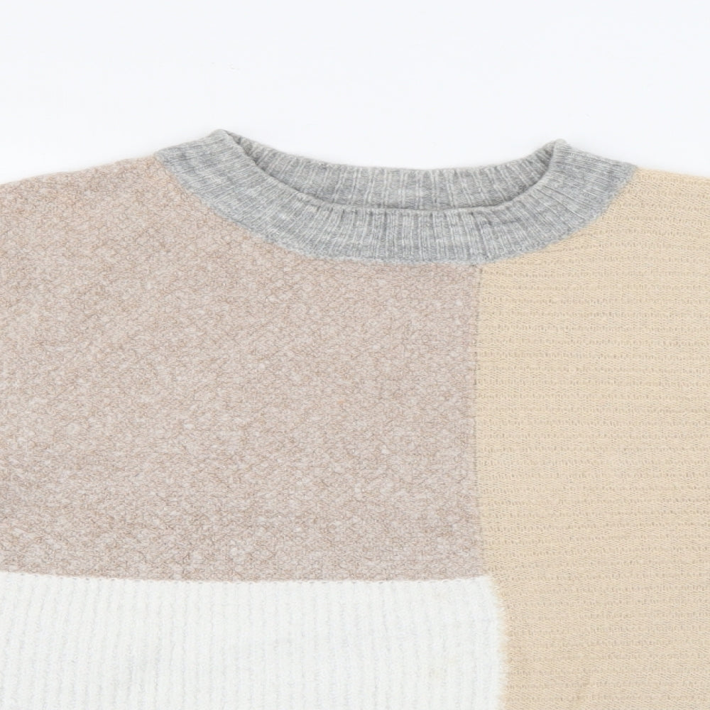 Womens UK Size S New Look Beige Pullover Jumper