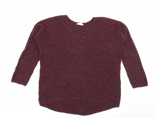 Womens UK Size L H&M Red Pullover Jumper
