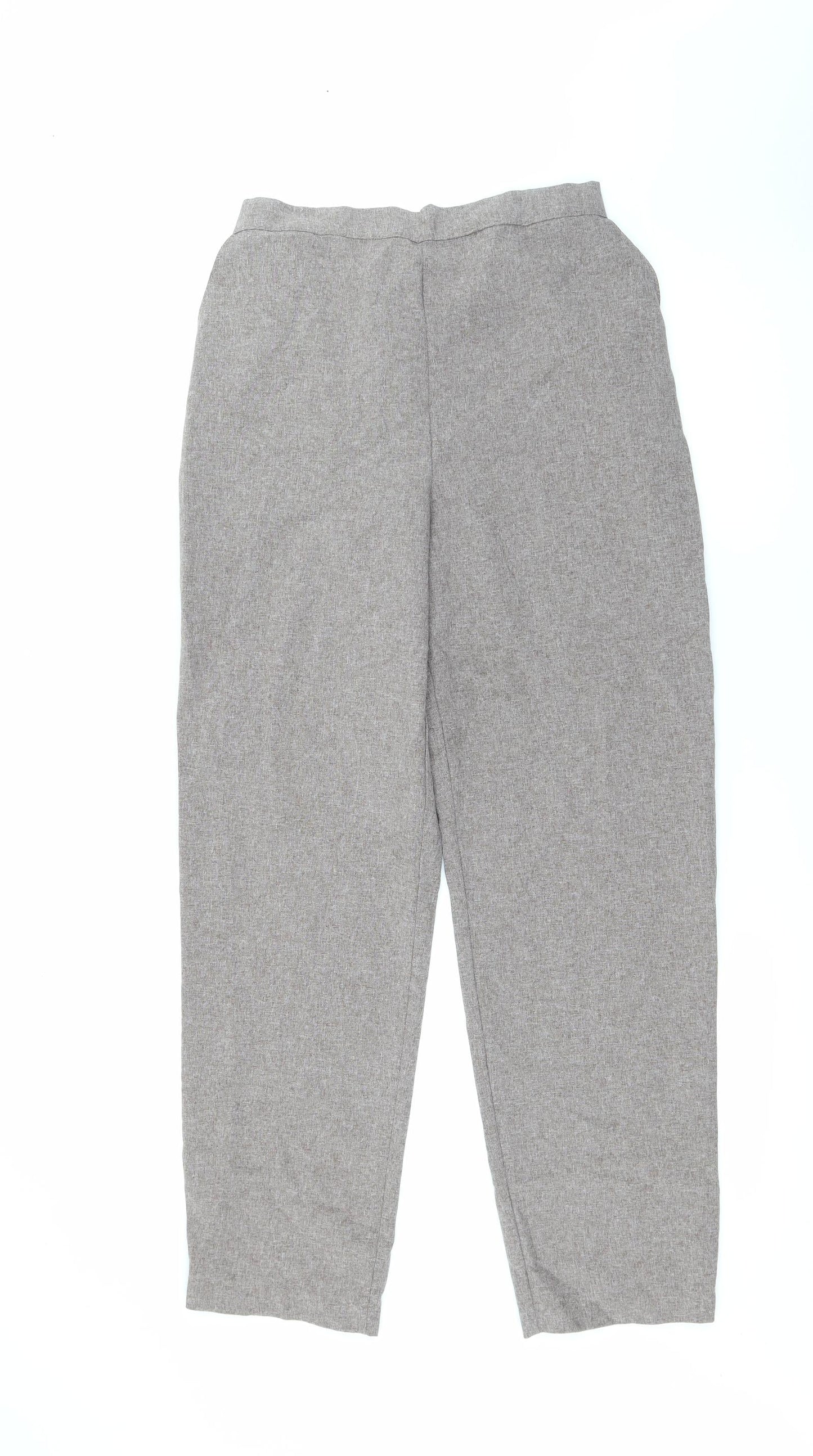 Womens UK Size 14 Emma Collection Regular Fit Carrot Brown Trousers