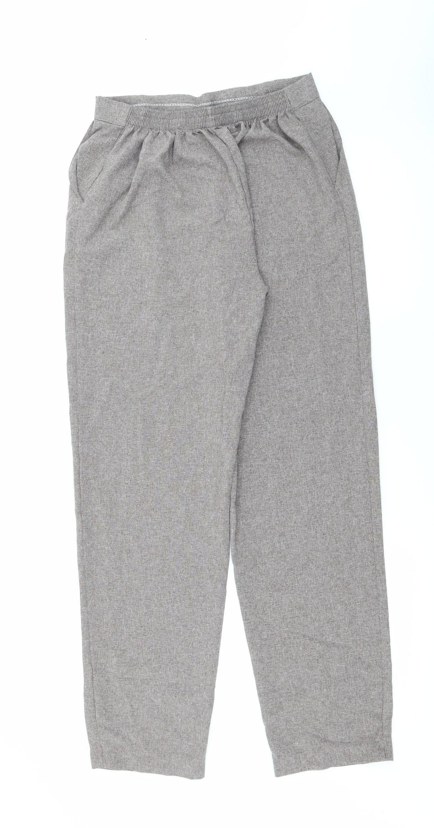 Womens UK Size 14 Emma Collection Regular Fit Carrot Brown Trousers