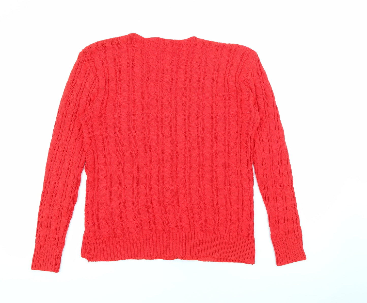 Womens UK Size S Fashion Alert Red Cardigan Jumper