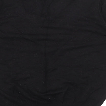 Sevenhill Womens Black Collared  Viscose Pullover Jumper Size XL