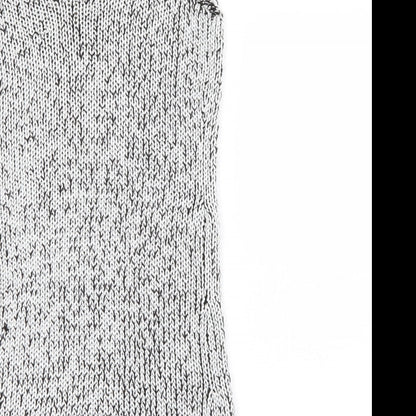 H&M Womens Silver  Viscose Bodycon  Size 10  Scoop Neck  - Sparkle