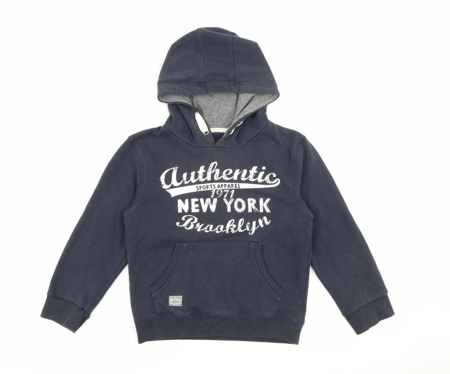 Rebel Boys Blue  Cotton Pullover Hoodie Size 7-8 Years