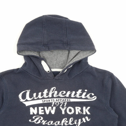 Rebel Boys Blue  Cotton Pullover Hoodie Size 7-8 Years