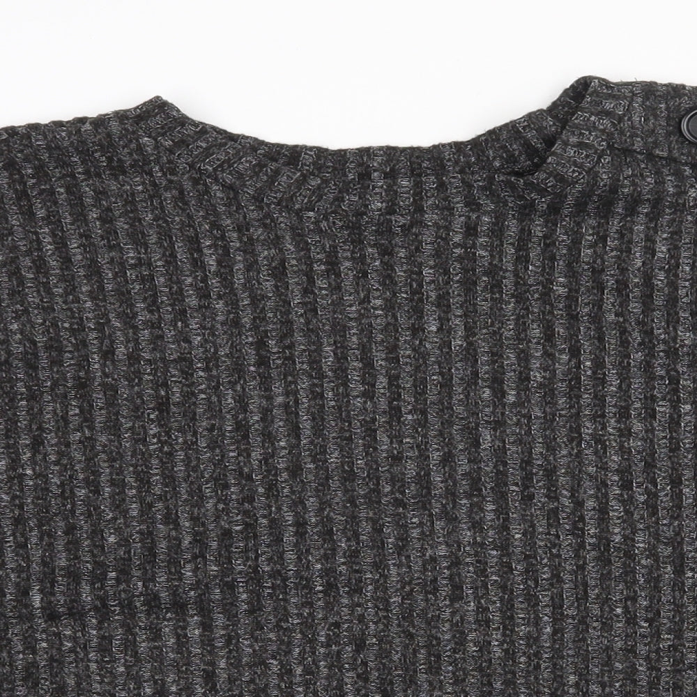 Primark Womens Grey Round Neck  Polyester Pullover Jumper Size 8