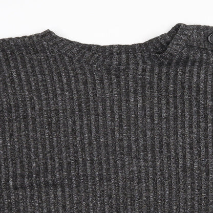 Primark Womens Grey Round Neck  Polyester Pullover Jumper Size 8