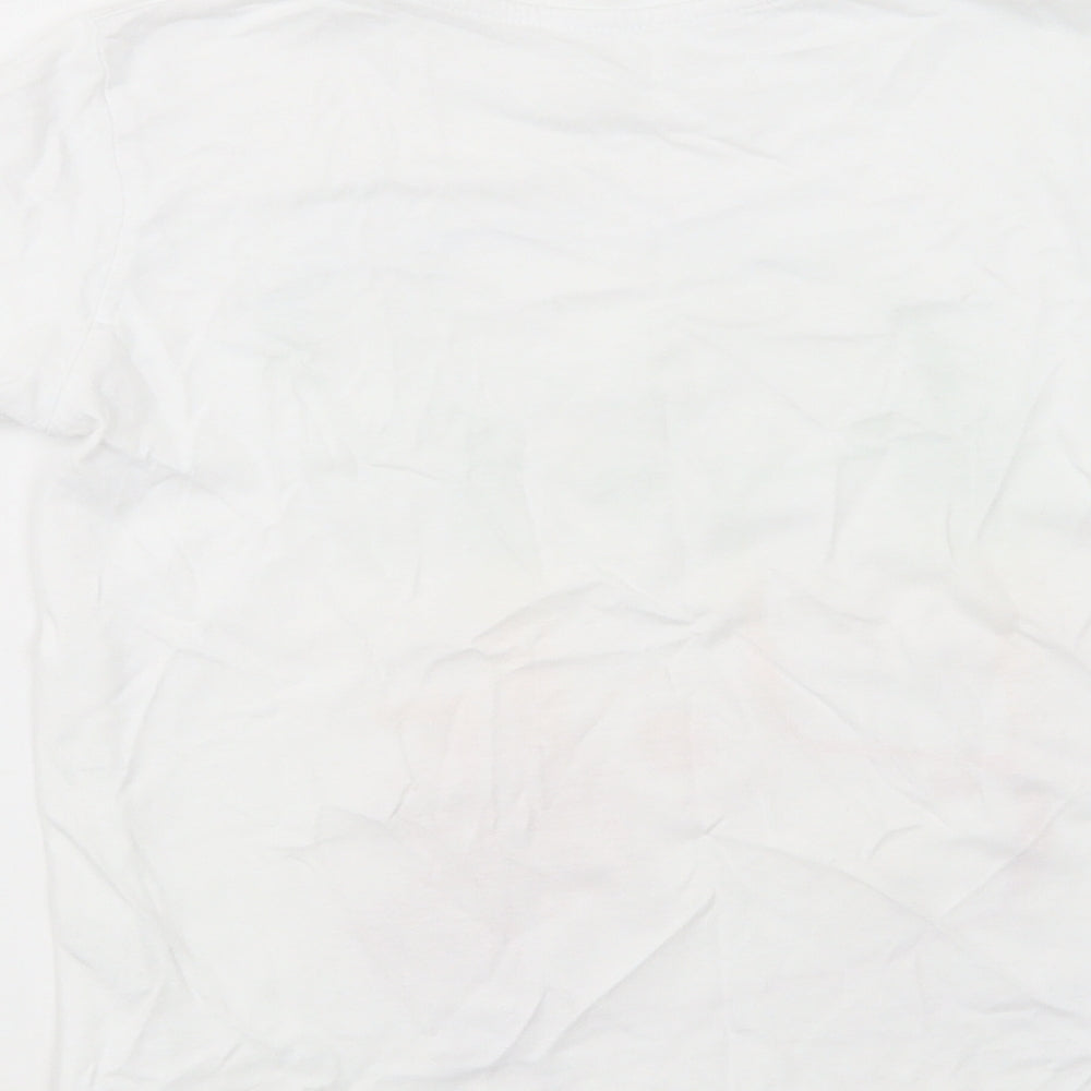 United Gamer Boys White  Cotton Pullover T-Shirt Size 6-7 Years Crew Neck Pullover - Gamer