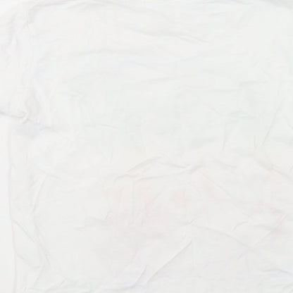 United Gamer Boys White  Cotton Pullover T-Shirt Size 6-7 Years Crew Neck Pullover - Gamer