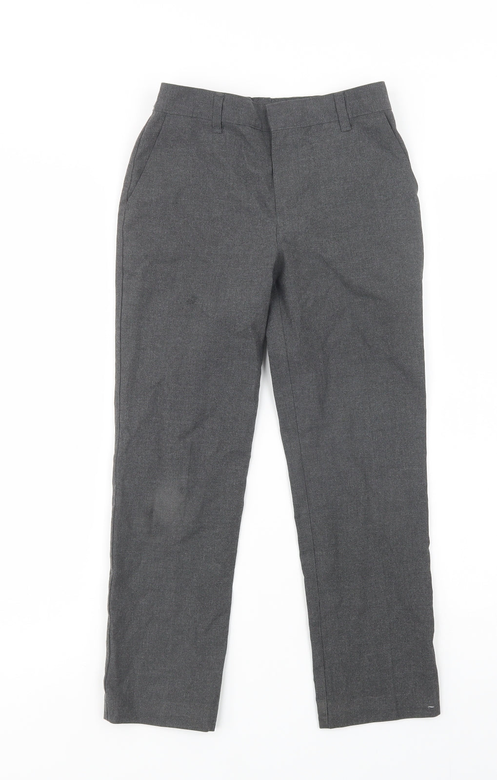 Marks and Spencer Boys Grey  Polyester Dress Pants Trousers Size 8-9 Years  Regular Button - School Wear