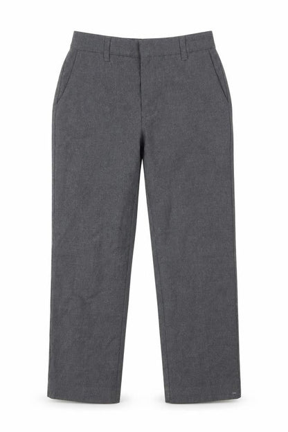 Marks and Spencer Boys Grey  Polyester Dress Pants Trousers Size 8-9 Years  Regular Button - School Wear