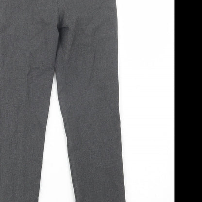 Marks and Spencer Boys Grey  Polyester Dress Pants Trousers Size 8-9 Years  Regular Button - School Wear