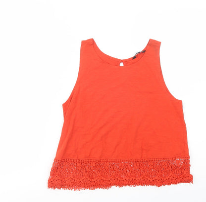 Womens UK Size 12 New Look Red Basic Tank