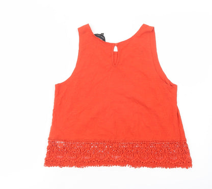 Womens UK Size 12 New Look Red Basic Tank