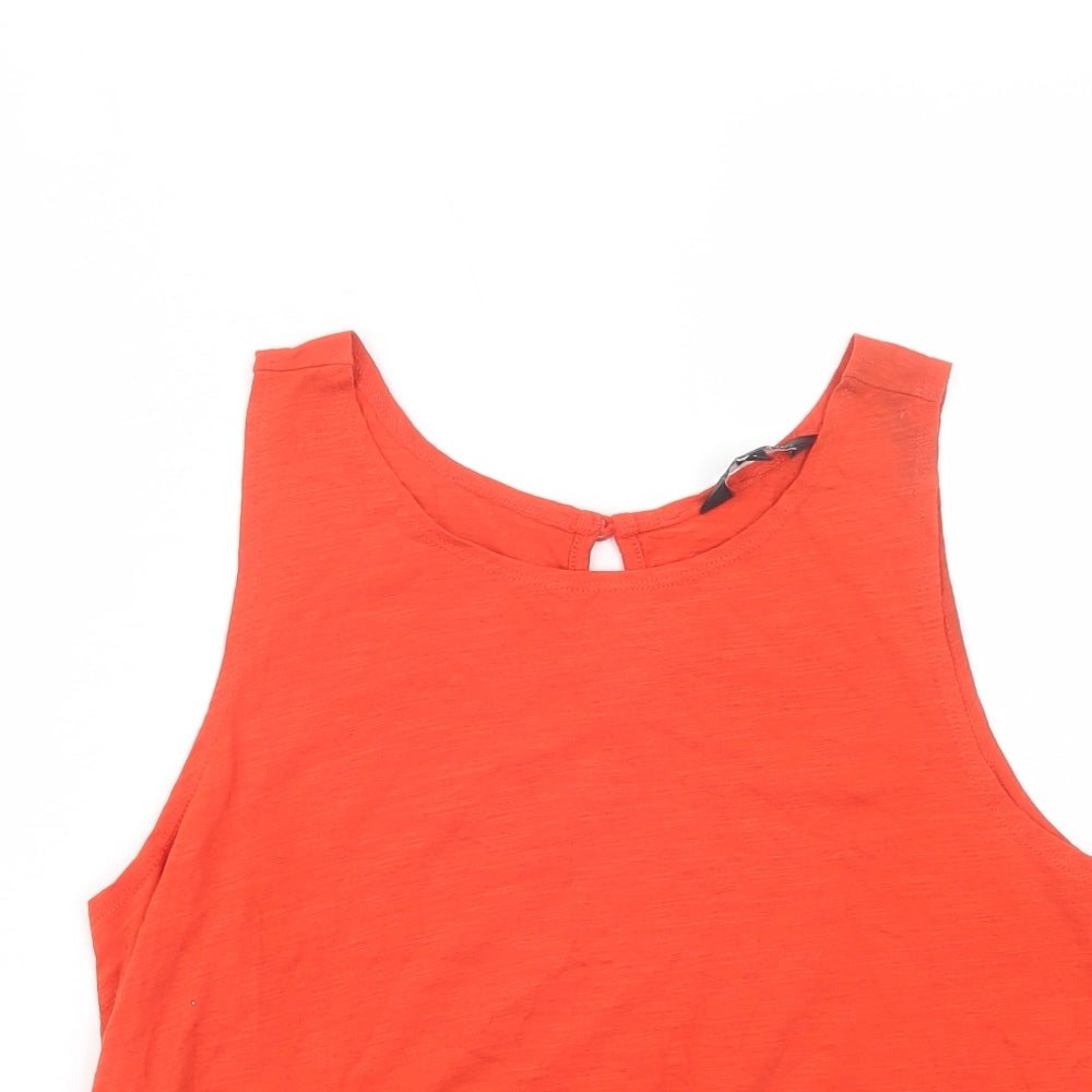 Womens UK Size 12 New Look Red Basic Tank